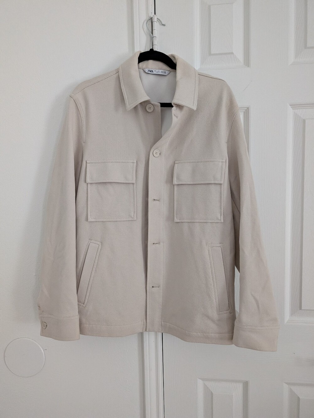 Zara Men Cream Utility Jacket